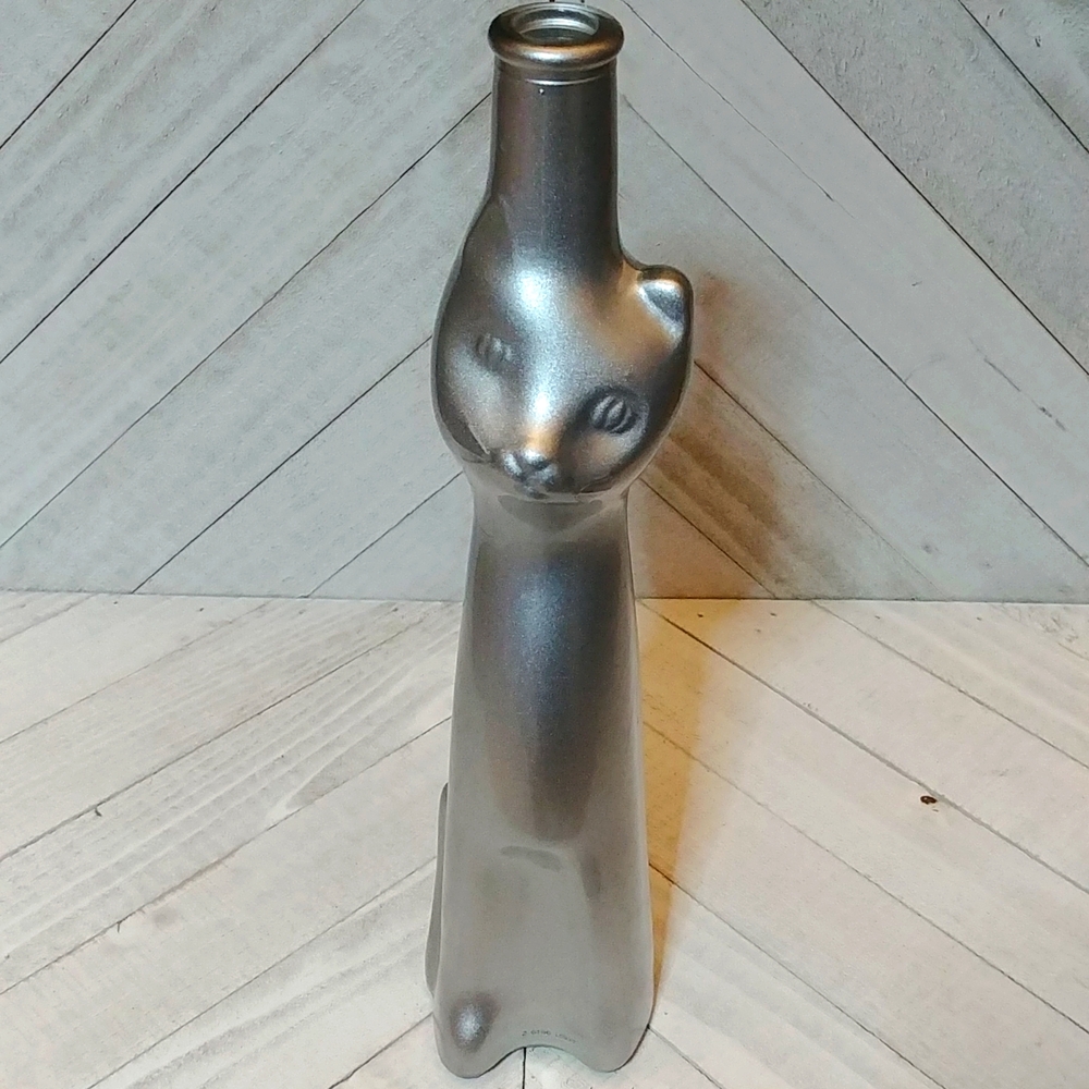Moselland Happy Cat Rheinhessen  Collection Metallic Silver Bottle …